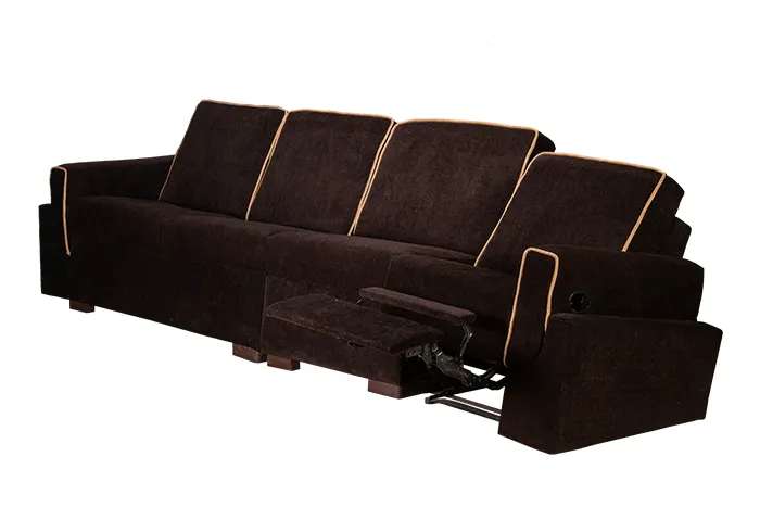 VIVDeal The Dark Brown Recliner Sofa Set 4 Seats